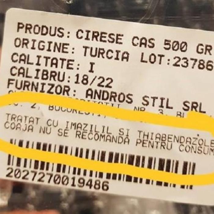 Cireşe toxice vândute în România