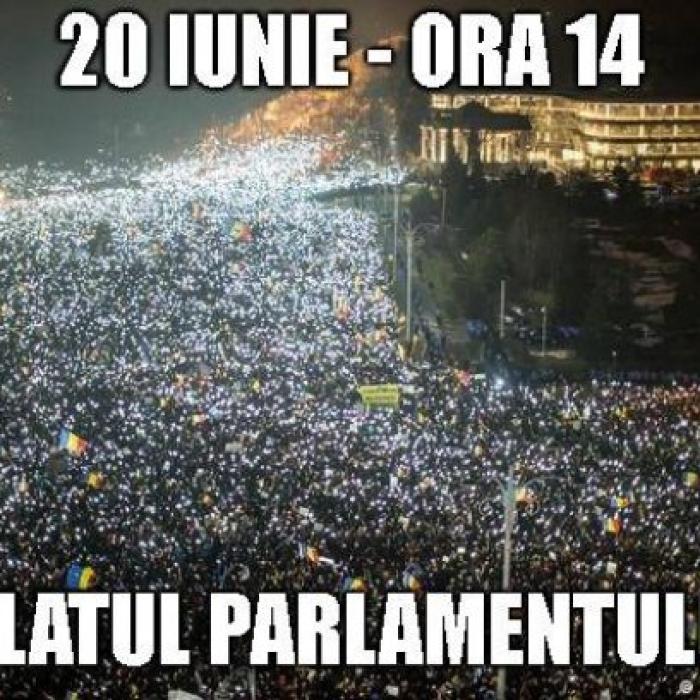 MITING de susţinere pentru Iohannis: "20 iunie, hai În stradă! Vor suspendarea Președintelui!" 