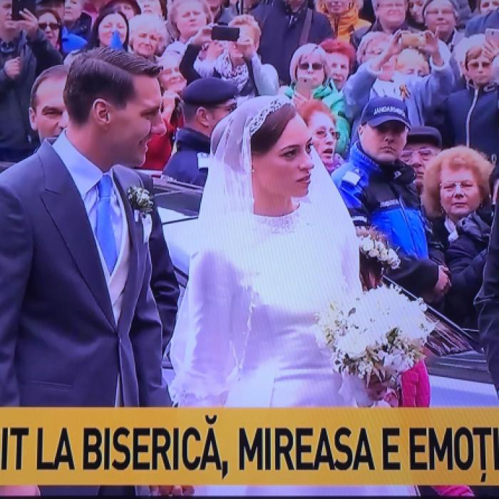 Primele imagini cu rochia de mireasă a soției nepotului regelui Mihai
