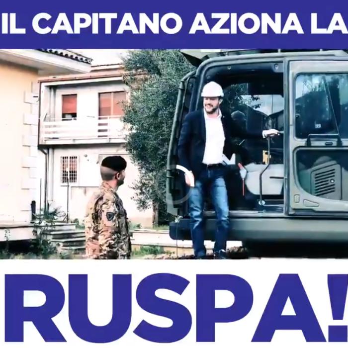 Italia. Salvini face SHOW la volanul unui BULDOZER. IMAGINI VIRALE