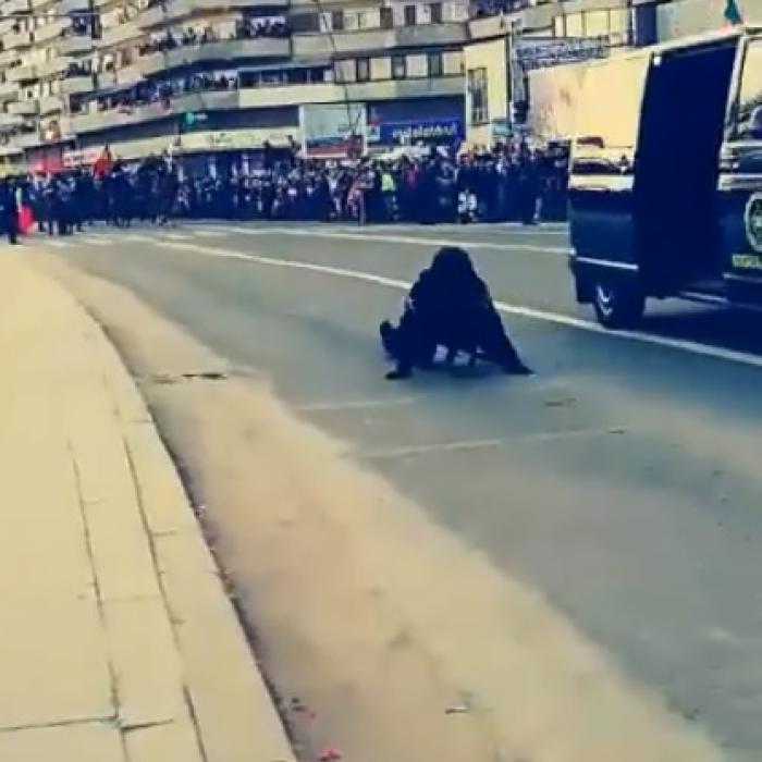 Luptător CĂZUT „la datorie” de Centenar. A ajuns în genunchi din mașina Brigăzii anti-teroriste la defilare (VIDEO)