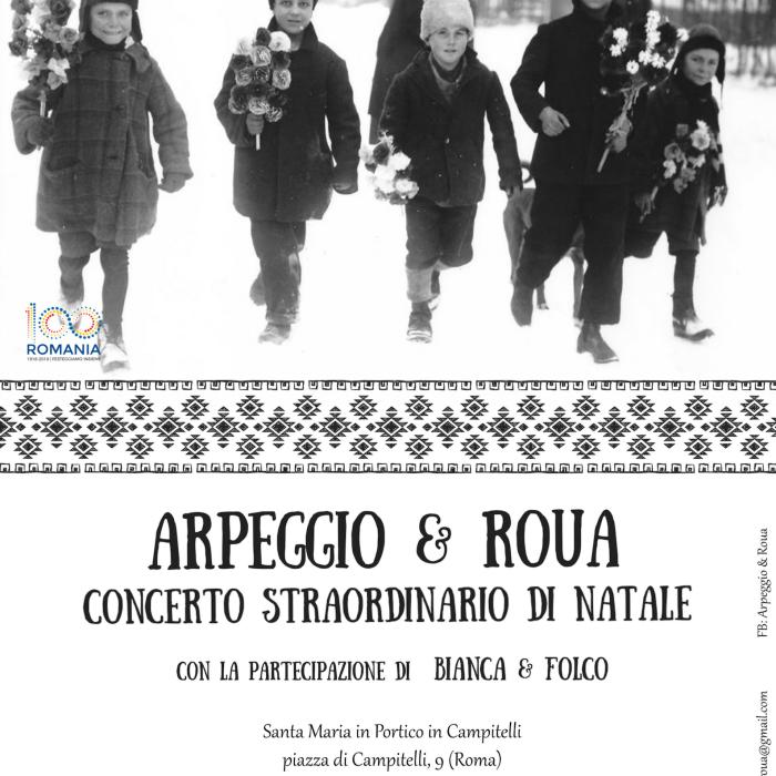 CONCERT de Crăciun al corului Arpeggio & Roua la ROMA. Intrarea GRATUITĂ