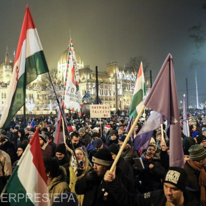 Ungaria. Protest MASIV, după ce "legea sclaviei" a fost promulgată