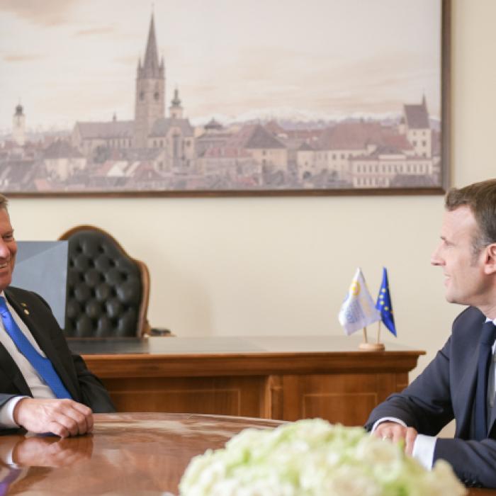 Klaus Iohannis întrevedere privată cu Emmanuel Macron
