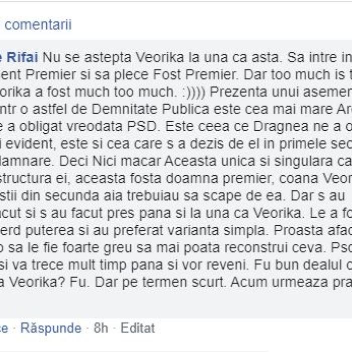 Denise Rifai îi comentează lui Robert Turcescu: „Fu bun dealul cu pupat mâini la Veorika?“