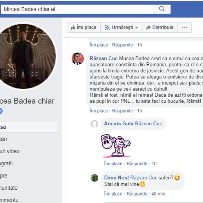 Cont fals cu numele unui lider PSD, înjurături în cascadă pe pagina lui Mircea Badea