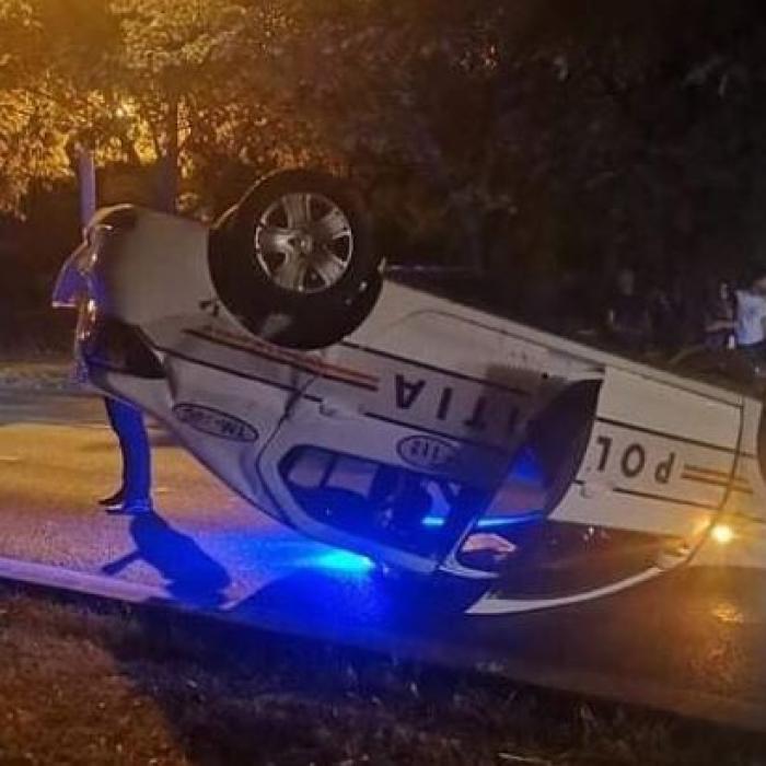 Polițist român, în stare critică după un accident teribil în noaptea de Revelion