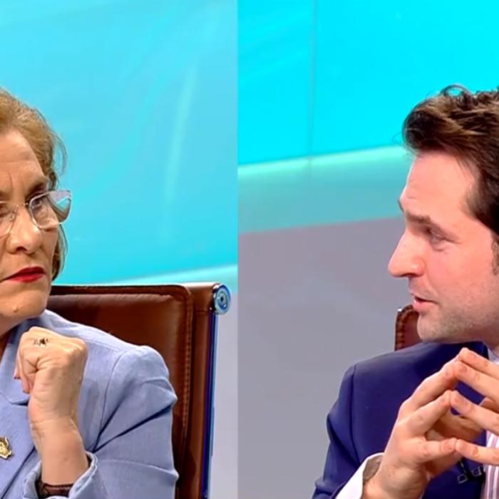 Maria Grapini și Sebastian Burduja, contre în direct: „Nu vă enervați!”/ „Vorbiți prostii! Habar nu are!”