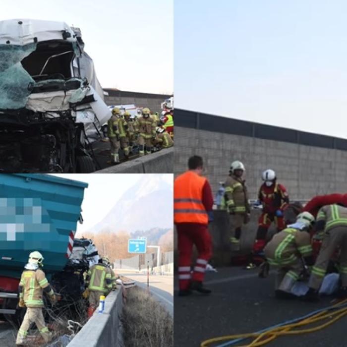 Austria. Șofer român de camion, strivit în cabină într-un accident cumplit (VIDEO)