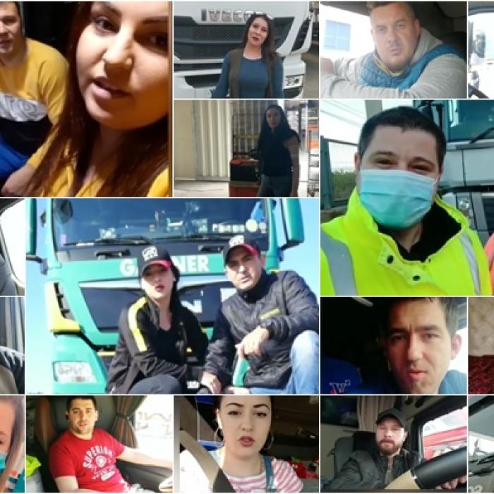 Șoferii români de camion, mesaj pentru conaționali: „Suntem pe șosele pentru voi! Stați în case pentru noi!” (VIDEO)