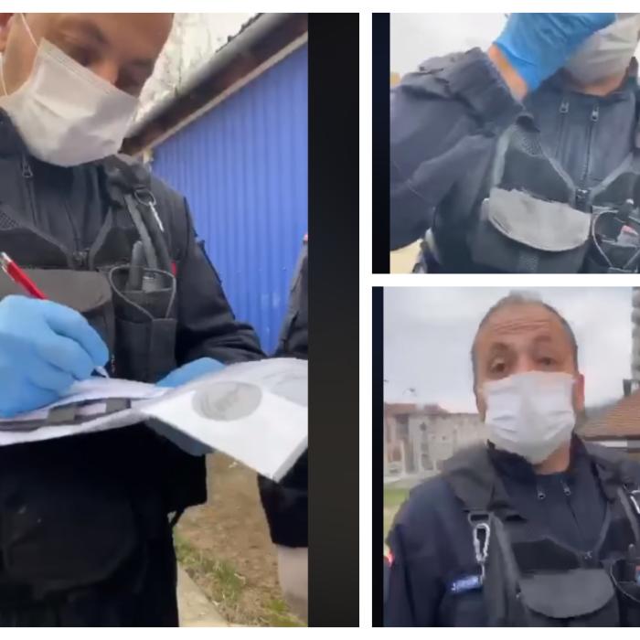 Criză de nervi cu jandarmii în stradă: Un tânăr îi amenință că-și cumpără pistol și scoate lumea în stradă-VIDEO