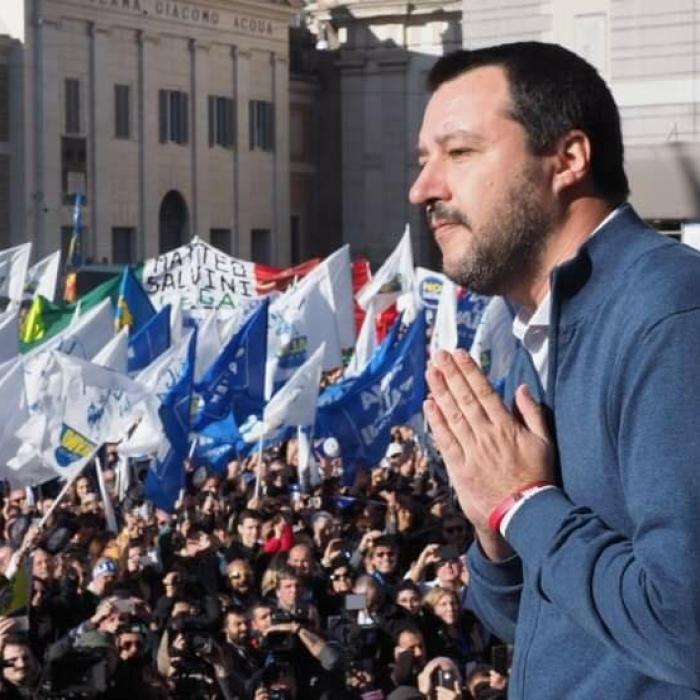 Italia. PROTEST politic la Roma cu Matteo Salvini în fruntea manifestanţilor