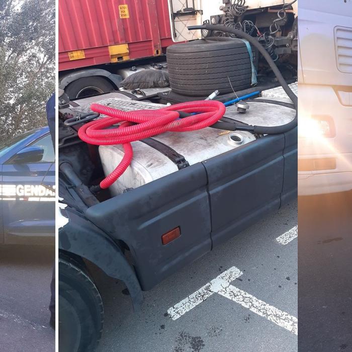 Români, legați fedeleș într-o parcare din Franța: Prinși la furat de motorină din TIR-uri