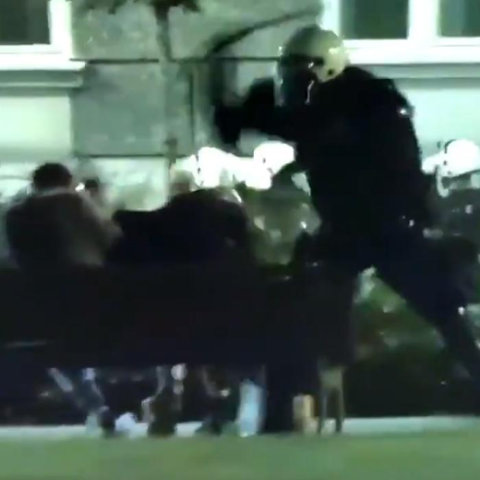 PROTESTE în Serbia. Oameni bătuţi de jandarmi când stăteau pe o bancă. ZECI de manifestanţi arestaţi - VIDEO