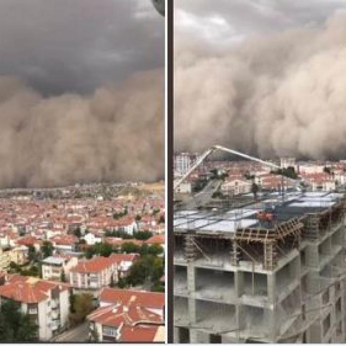 O furtună de nisip a lovit capitala Turciei. Mai multe persoane au fost rănite 