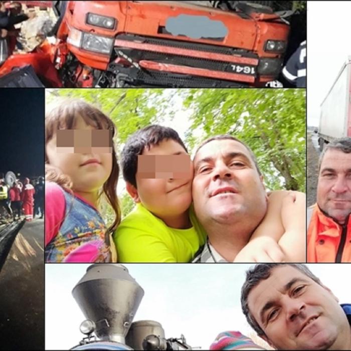 Cristian a murit strivit în cabină, după ce s-a răsturnat cu TIR-ul. A lăsat în urmă doi copii 