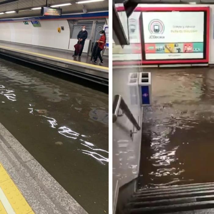 Haos în Madrid din cauza ploii: Circulația metroului, BLOCATĂ din cauza inundațiilor (VIDEO)
