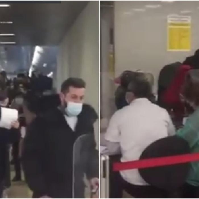 Coadă uriașă pe Otopeni pentru triajul celor sosiți din Marea Britanie. Doar 6 angajați DSP evaluează sute de persoane