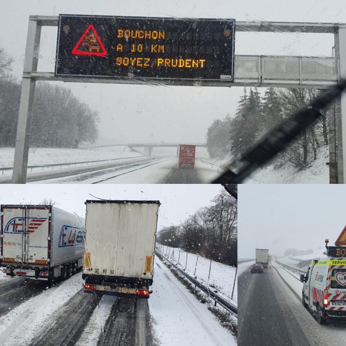 Franța. Coadă de 7 kilometri pe autostradă, după un accident grav. Mii de TIR-uri în coloană