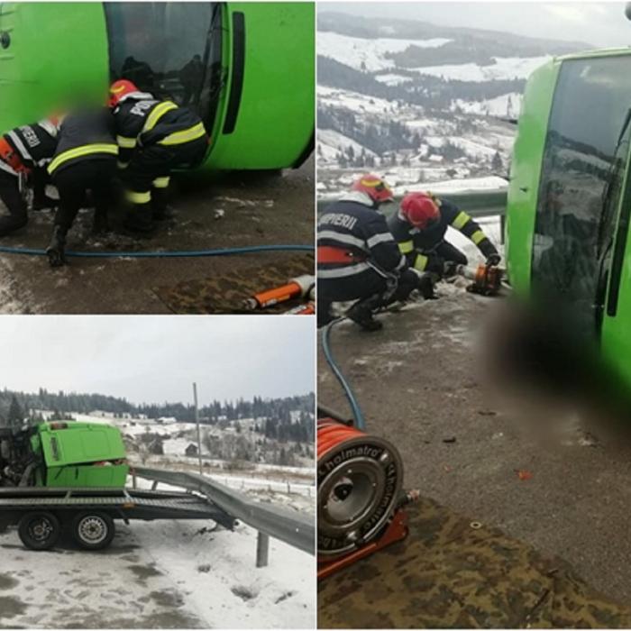 Românii care au murit după ce microbuzul s-a răsturnat mergeau la muncă în Franța: Au fost striviți între vehicul și șosea