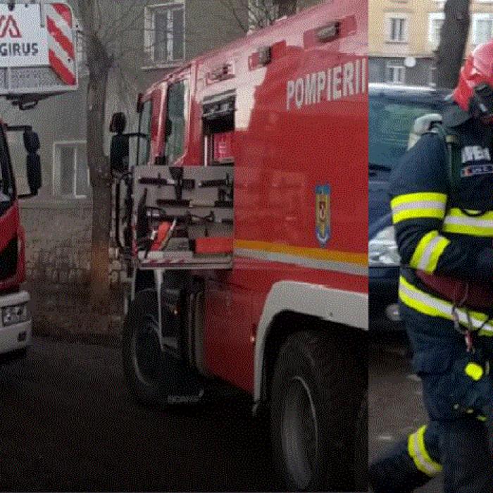 Zeci de români au fost evacuați. Blocul în care locuiau a luat foc în Reșița