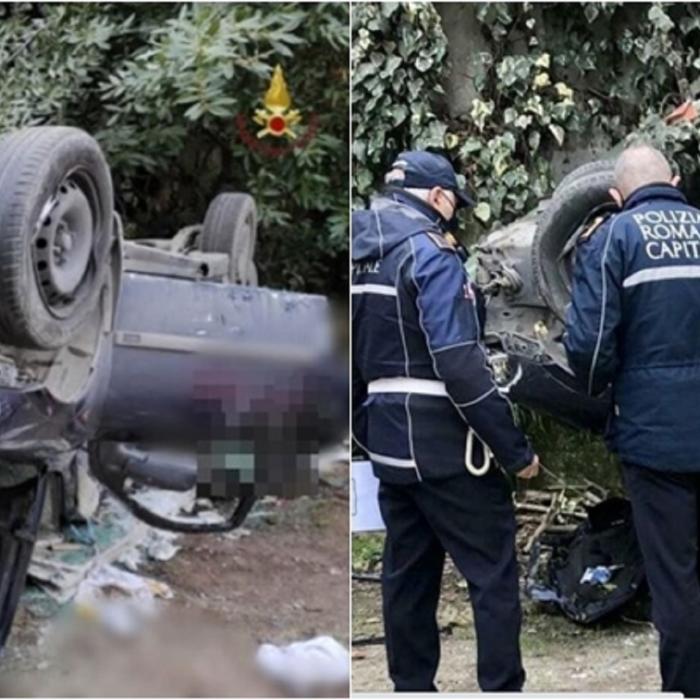 Italia. Un român a murit strivit în maşină: S-a prăbușit în gol de la aproximativ 8 metri