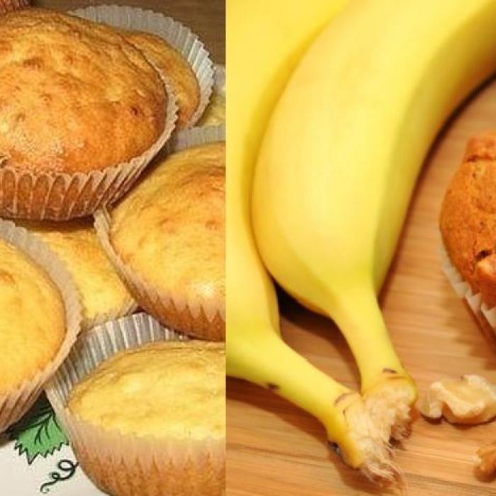 Brioșe cu iaurt și banane. Rețeta unui desert ușor, doar din câteva ingrediente