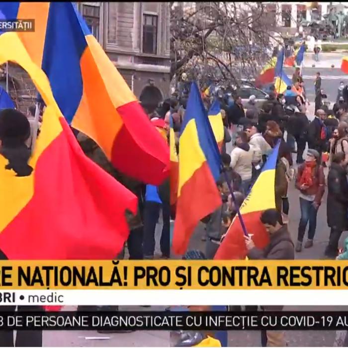 Protestatarii din București, AMENDAȚI pentru că s-a depășit numărul de 100 de persoane