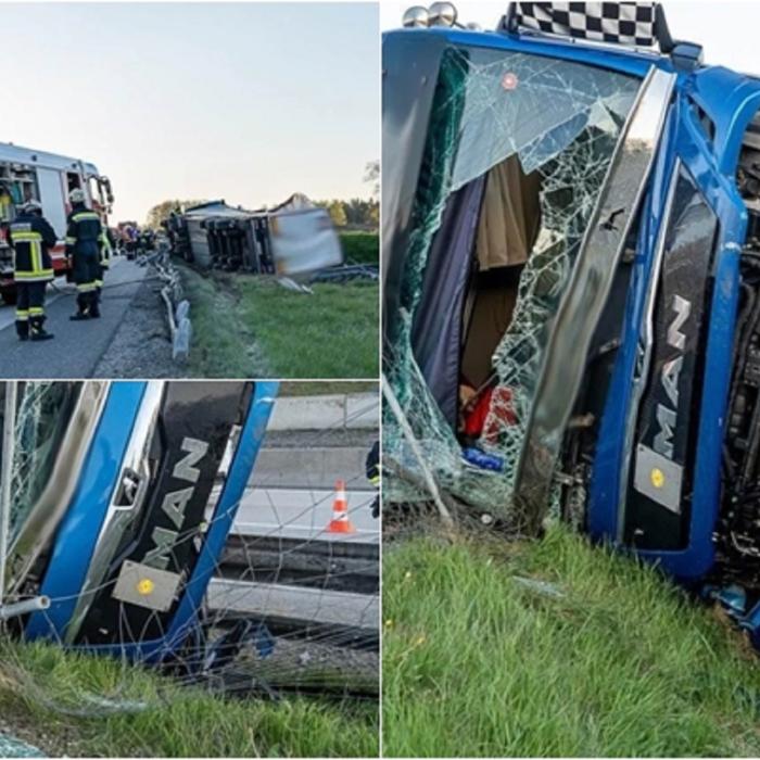 Austria. Șofer român de TIR, accident cumplit pe autostradă: „Am fost orbit de soare”