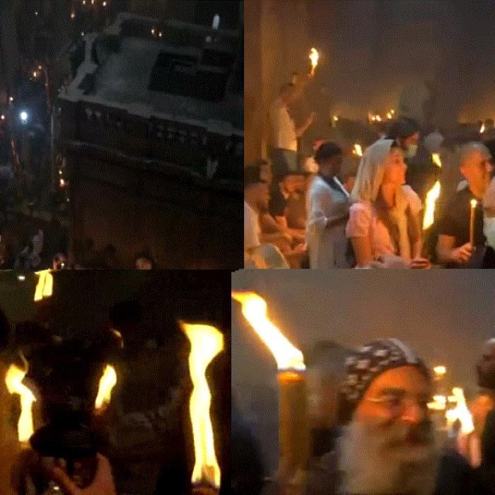 Lumina Sfântă la Ierusalim, care s-a aprins în Biserica Sfântului Mormânt, va ajunge în România în jurul orei 19.00