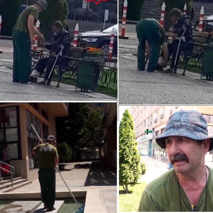 Gestul unui muncitor român a impresionat o comunitate: Nu a putut rezista când a văzut un bătrân desculț care ieșea din spital