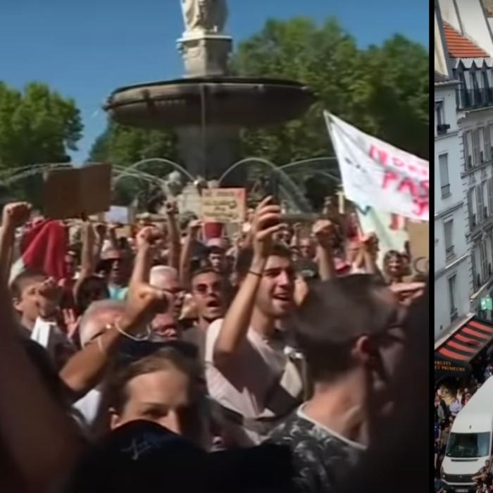 Protest MASIV în mai multe oraşe din Franţa: "Libertate! Dictatură medicală!" - VIDEO