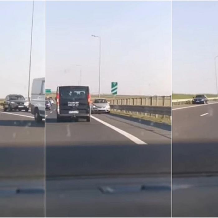 Zeci de șoferi pe contrasens, pe autostrada A2 și A4, în Constanța - VIDEO