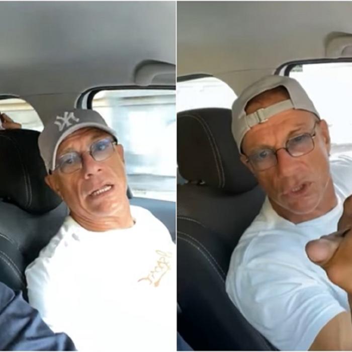 Jean-Claude Van Damme, filmat într-o mașină alături de români, ascultând manele - VIDEO