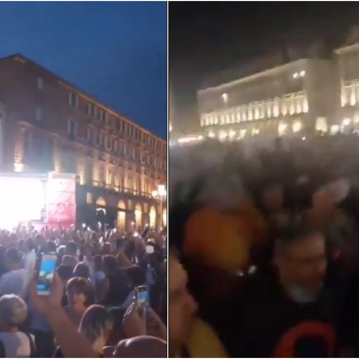 PROTESTE în Italia împotriva Green Pass: Mii de oameni au ieșit în stradă la Torino - VIDEO