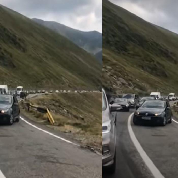 Doi șoferi s-au luat la bătaie în trafic, pe Transfăgărășan, din cauza aglomerației. Unul a fost luat pe capotă