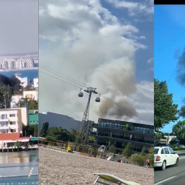Incendiu de proporții în stațiunea Mamaia: Arde Terasa Motor 
