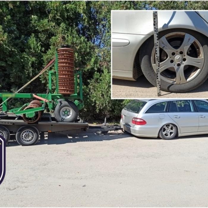 Șofer român, pericol public pe șoselele din Ungaria: Polițiștii, surprinși că autoturismul încă funcționa. Bărbatul, blocat și amendat pe loc