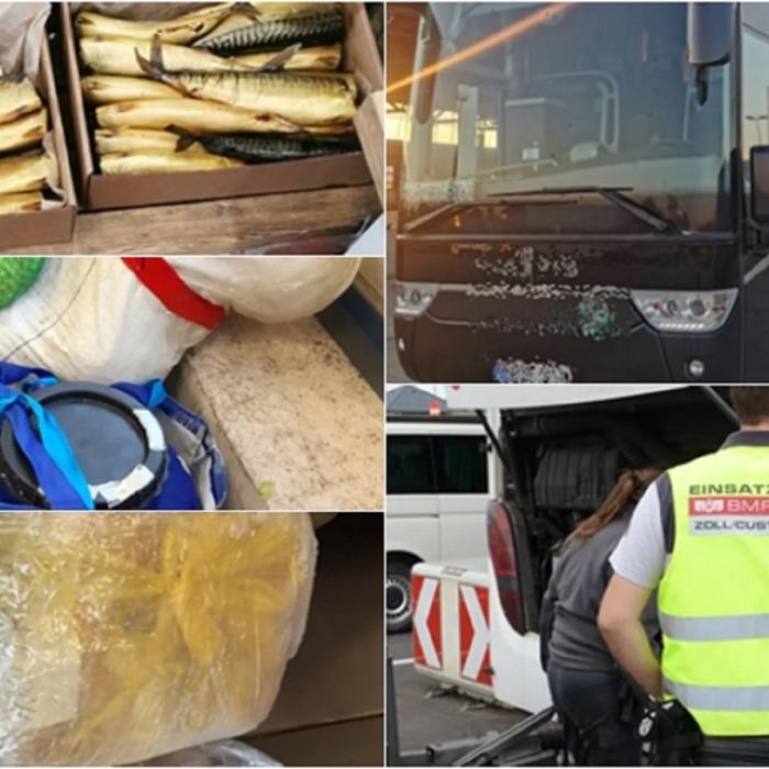 Austria. Autocar cu moldoveni, „o bombă calorică rulantă”. Vameșii au controlat pachetele și au dat peste o adevărată captură