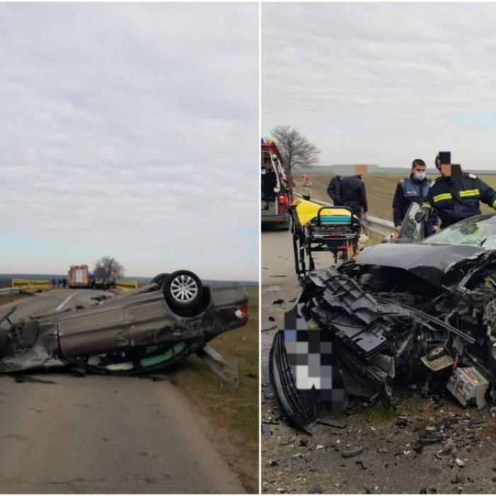 Accident cumplit. Doi români au murit pe loc, striviţi într-o maşină, la  Dolj