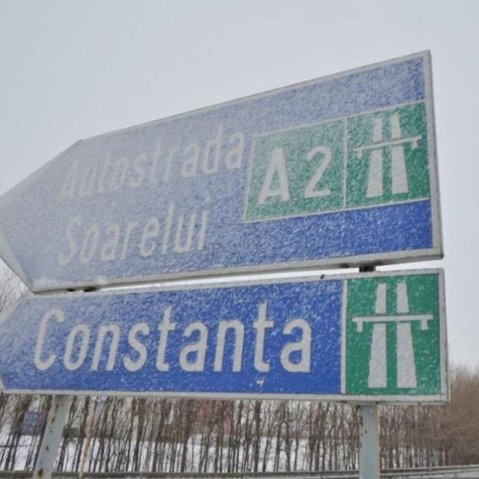 Atenție șoferi: Ninge pe autostrada A2 București-Constanța