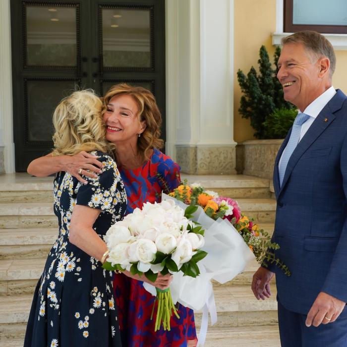 Jill Biden s-a întâlnit cu Carmen Iohannis. A fost prezent și Klaus Iohannis. Foto 