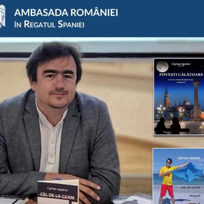 "Povești călătoare" volumul 2, lansat astăzi la Madrid. Scriitorul Ciprian Apetrei, întâlnire cu românii din Spania