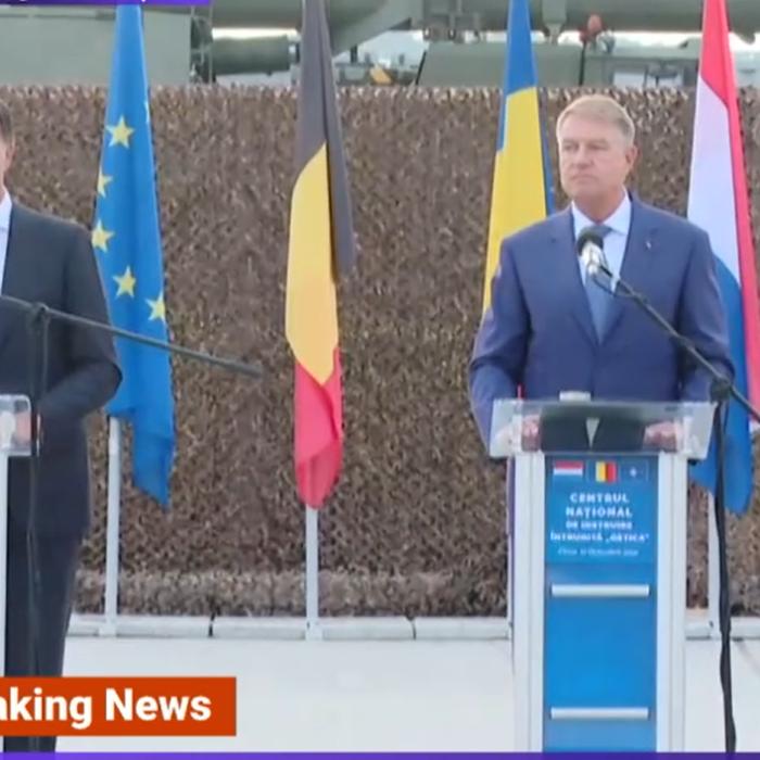 Klaus Iohannis și premierul olandez Mark Rutte, reuniune la Cincu: “România resimte din plin amenințările de securitate fără precedent“