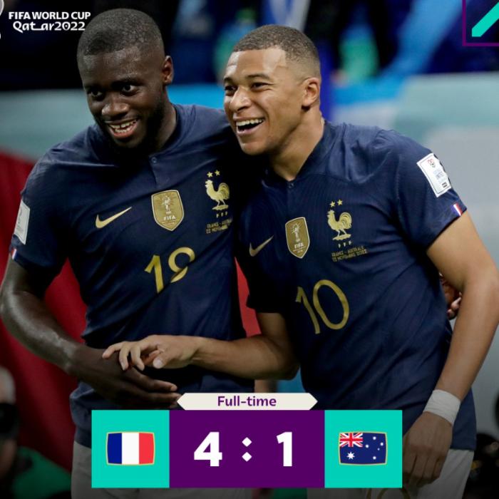 CM 2022: Franţa debutează cu o victorie în Qatar, 4-1 cu Australia