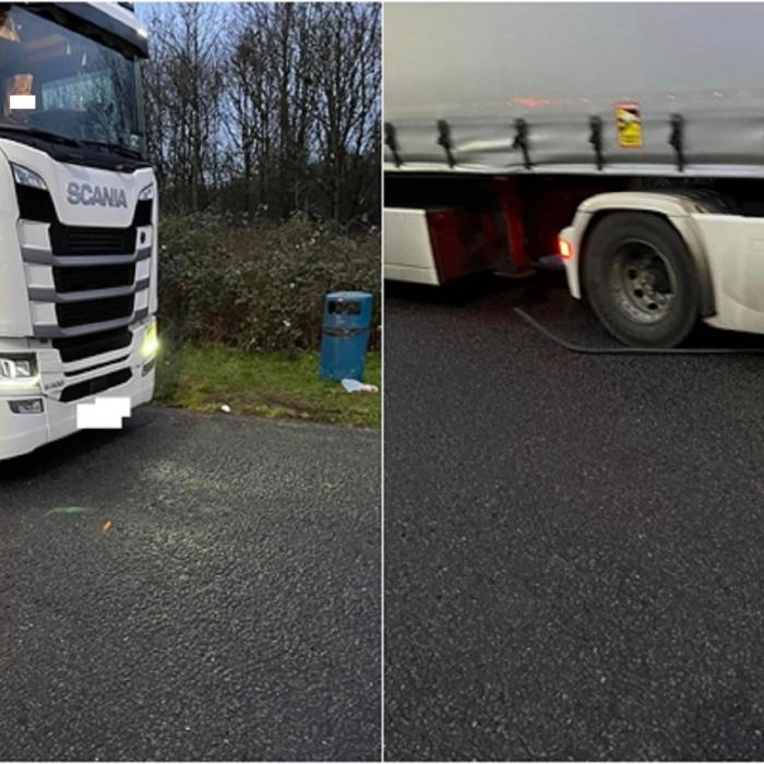 Anglia. Șofer român de TIR, prins într-o parcare cum fura de la un coleg conațional motorină: „A fugit cu furtunul după el” - VIDEO