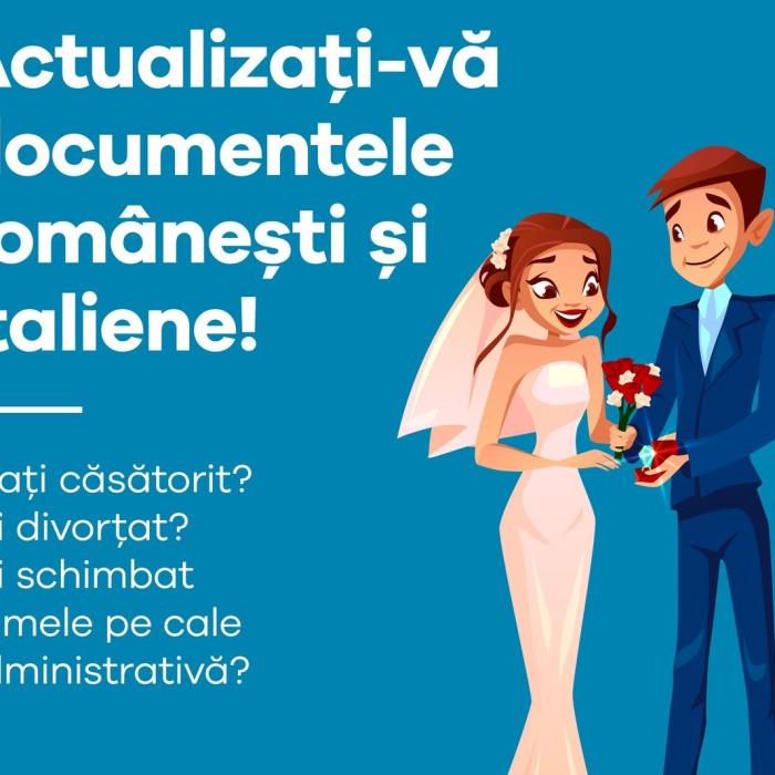 Te-ai căsătorit în Italia și ți-ai schimbat numele? Este obligatoriu să schimbi și documentele românești