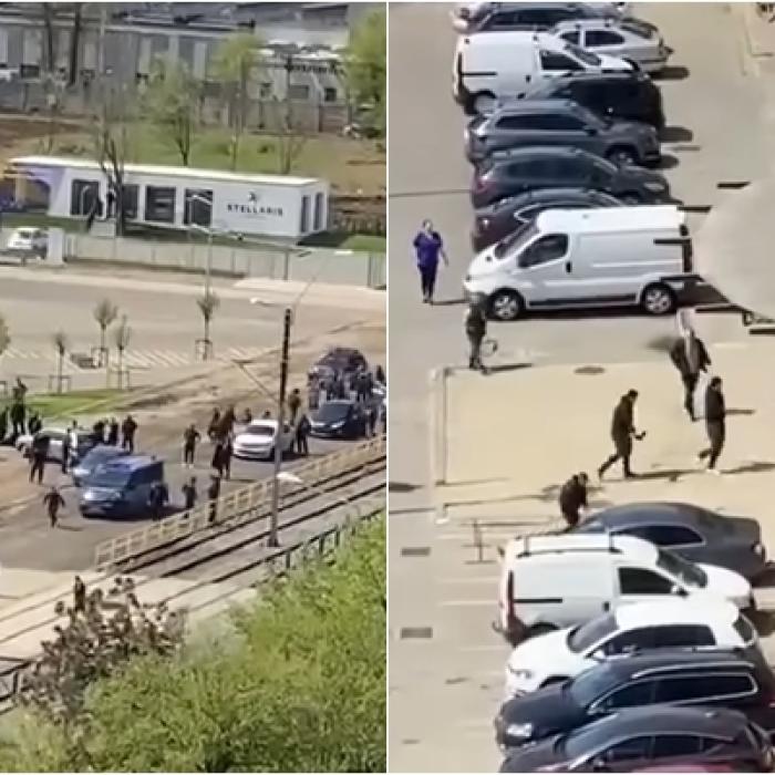 Bătaie generală, în stradă, între suporteri, înainte de meciul Steaua-Dinamo - VIDEO