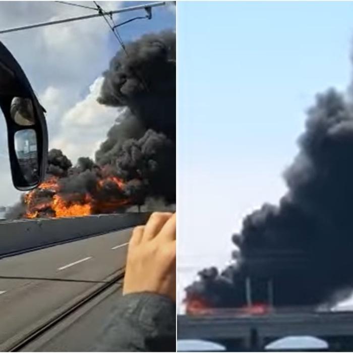 Un autobuz cu pasageri a explodat în Italia: Oamenii se îndreptau de la aeroport spre casă - VIDEO