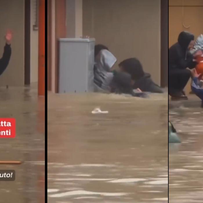 Italia sub teroarea apelor: Salvare dramatică a unui bebeluș și a mamei lui. Salvatorii au ajuns la ei înot (VIDEO)